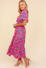 Load image into Gallery viewer, Haptics Abstract Print Smocked Waist Dress with Pockets