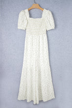 Load image into Gallery viewer, Smocked Printed Short Sleeve Jumpsuit
