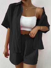 Load image into Gallery viewer, Button Up Half Sleeve Top and Shorts Set