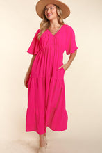 Load image into Gallery viewer, Haptics Tiered Babydoll Maxi Dress with Side Pocket