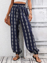 Load image into Gallery viewer, Tied Printed High Waist Pants