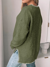 Load image into Gallery viewer, Round Neck Long Sleeve Sweater