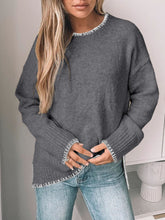 Load image into Gallery viewer, Round Neck Long Sleeve Sweater