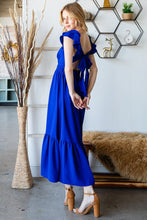 Load image into Gallery viewer, Reborn J Tie Back Sleeveless Ruffled Midi Dress