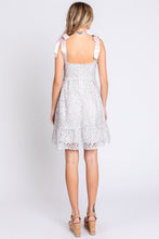 Load image into Gallery viewer, GeeGee Mesh Floral Embroidered Sleeveless Dress