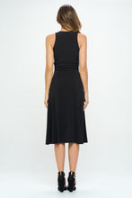 Load image into Gallery viewer, RENEE C Ruched Waist Sleeveless Slit Dress