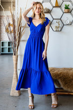 Load image into Gallery viewer, Reborn J Tie Back Sleeveless Ruffled Midi Dress