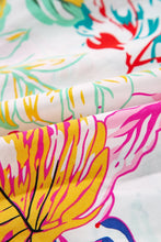 Load image into Gallery viewer, Ruffled Printed Tie Neck Blouse