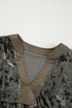 Load image into Gallery viewer, Notched Long Sleeve Mini Dress with Pockets