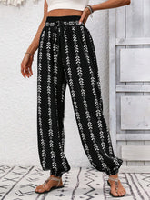 Load image into Gallery viewer, Tied Printed High Waist Pants