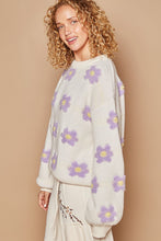 Load image into Gallery viewer, POL Daisy Pattern Drop Shoulder Sweater