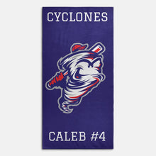 Load image into Gallery viewer, sykesville cyclones beach towel