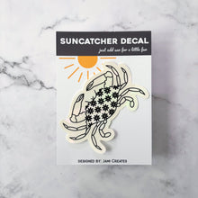 Load image into Gallery viewer, Floral Maryland Crab Suncatcher Decal