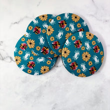 Load image into Gallery viewer, Turquoise Maryland Flower & Crab Coasters