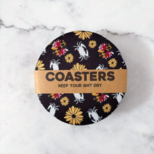 Load image into Gallery viewer, Black Maryland Flower & Crab Coasters