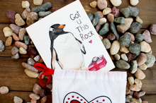 Load image into Gallery viewer, I Got You This Rock - Penguin Valentine's Day Card