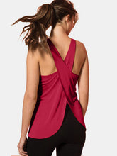 Load image into Gallery viewer, Crisscross Scoop Neck Active Tank