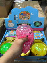 Load image into Gallery viewer, Glitter Glow in the Dark Orby Dumpling fidget squishy