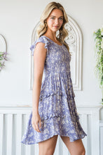 Load image into Gallery viewer, Reborn J Floral Ruffle Trim Smocked Mini Dress