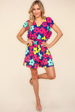 Load image into Gallery viewer, Haptics Floral Smocked Waist Romper with Side Pockets