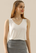 Load image into Gallery viewer, Ninexis Full Size V-Neck Curved Hem Tank