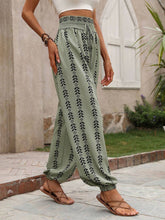 Load image into Gallery viewer, Tied Printed High Waist Pants