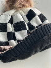 Load image into Gallery viewer, "Wildly Checkered" Pom Beanie