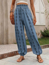 Load image into Gallery viewer, Tied Printed High Waist Pants