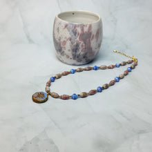 Load image into Gallery viewer, Dragonfly Coin Paper Bead Necklace - 17" with 2" chain extender