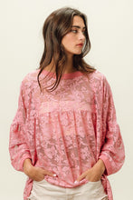 Load image into Gallery viewer, BiBi Floral Lace Long Sleeve Top