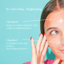 Load image into Gallery viewer, It's Glow Time Glitter Hydrogel Face Mask: Brightening