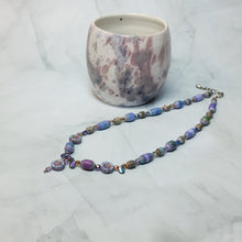 Load image into Gallery viewer, Flower Power Paper Bead Necklace - 18" with 2" chain extender