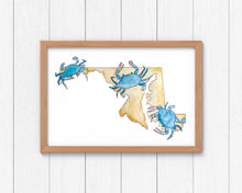Load image into Gallery viewer, Maryland Blue - Watercolor Print