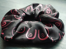 Load image into Gallery viewer, satin boob scrunchie - black