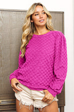 Load image into Gallery viewer, BiBi Round Neck Brushed Checker Top