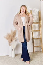 Load image into Gallery viewer, Hailey & Co Full Size Cable-Knit Pocketed Cardigan
