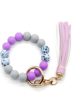 Load image into Gallery viewer, Multicolored Beaded Fringe Keychain