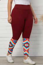 Load image into Gallery viewer, Plus Size Geometric Print High Waist Leggings