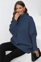 Load image into Gallery viewer, Turtle Neck Long Sleeve Ribbed Sweater