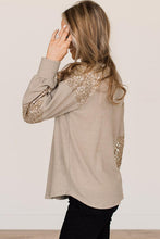 Load image into Gallery viewer, Sequin Round Neck Long Sleeve T-Shirt