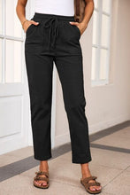 Load image into Gallery viewer, Drawstring Straight Pants with Pockets