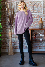 Load image into Gallery viewer, Heimish Full Size Round Neck Dropped Shoulder Blouse