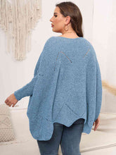 Load image into Gallery viewer, Plus Size Round Neck Batwing Sleeve Sweater