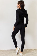 Load image into Gallery viewer, JULIA Zip Up Drawstring Hoodie and Leggings Set