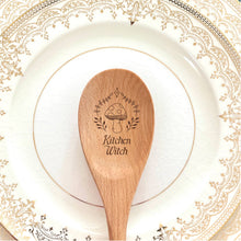 Load image into Gallery viewer, Kitchen Witch Wooden Serving Spoon