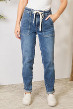 Load image into Gallery viewer, Judy Blue Full Size High Waist Drawstring Denim Jeans