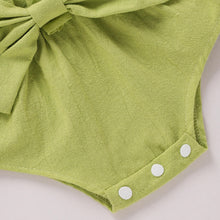 Load image into Gallery viewer, Baby Girl Bow Detail Flounce Sleeve Bodysuit