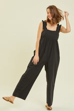 Load image into Gallery viewer, HEYSON Full Size Ruffled Strap Back Tie Wide Leg Jumpsuit