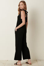 Load image into Gallery viewer, Mittoshop Rib Knit V-Neck Cross Back Jumpsuit
