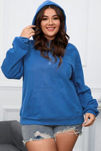Load image into Gallery viewer, Plus Size Quarter Zip Raglan Sleeve Hoodie
